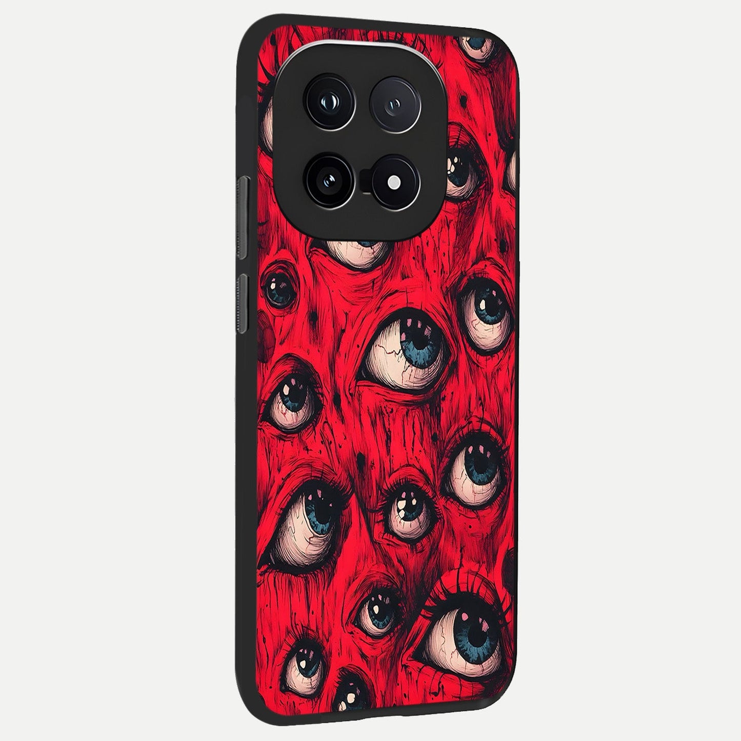  Crimson Watch Eyes back cover for iQOO 15 slim fit glass case with vibrant aesthetic design