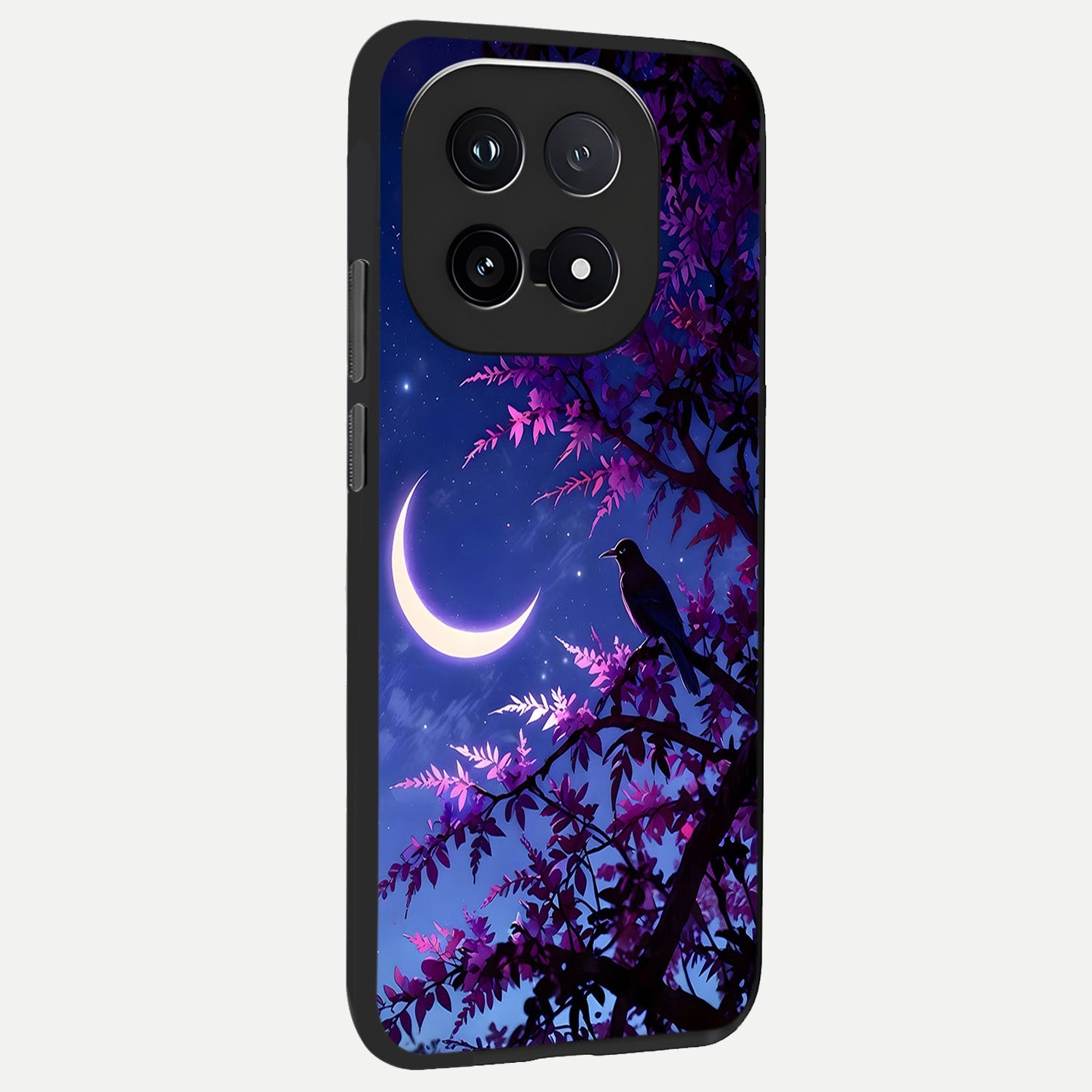  Crow And Moon Scenery back cover for iQOO 15 slim fit glass case with vibrant aesthetic design