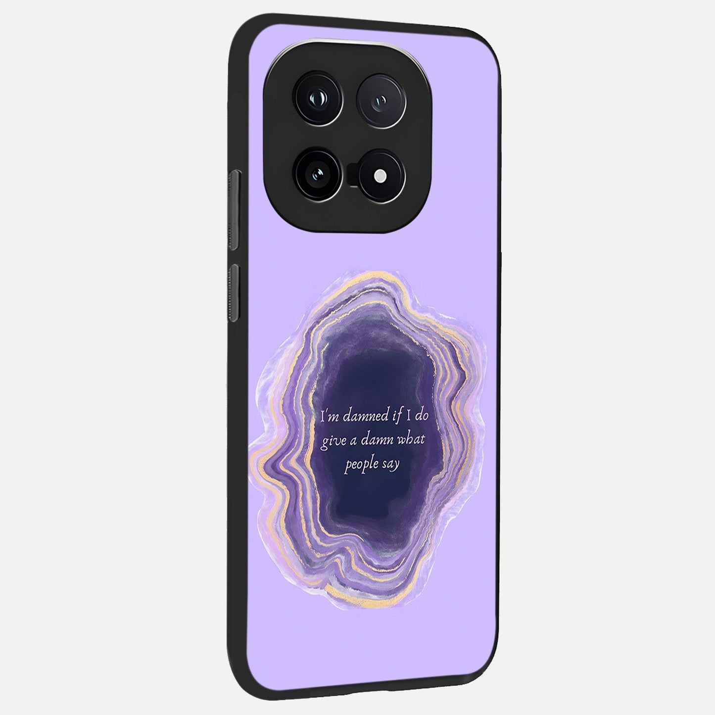  Damned People Quote back cover for iQOO 15 slim fit glass case with vibrant aesthetic design