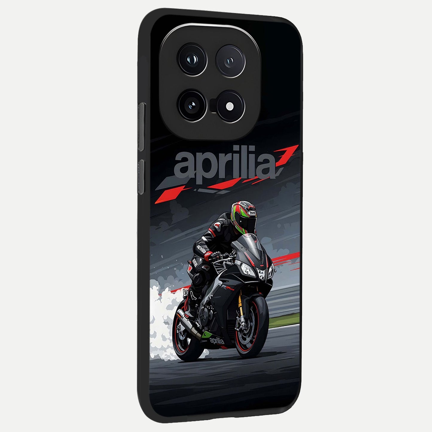  Dark Aprilla back cover for iQOO 15 slim fit glass case with vibrant aesthetic design