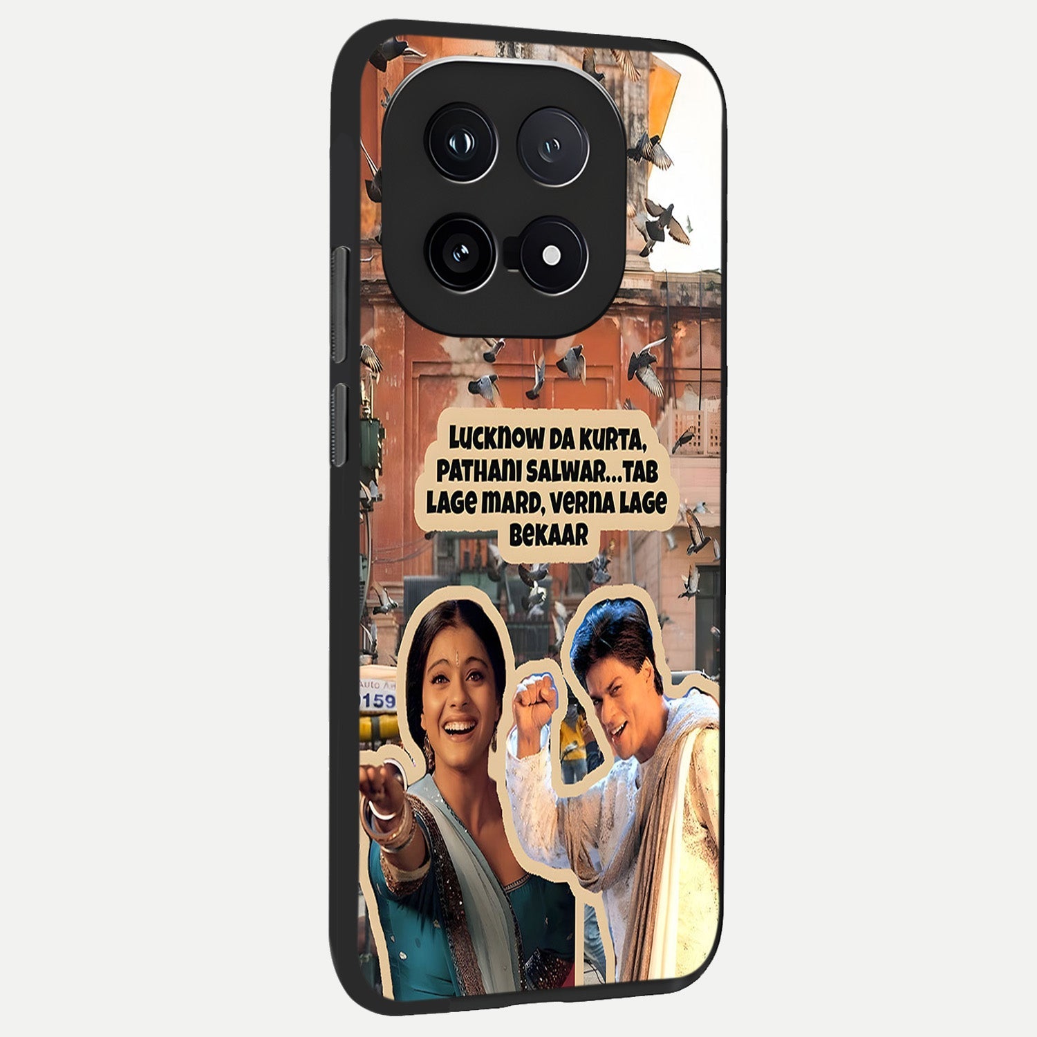  Desi Retro Vibes back cover for iQOO 15 slim fit glass case with vibrant aesthetic design
