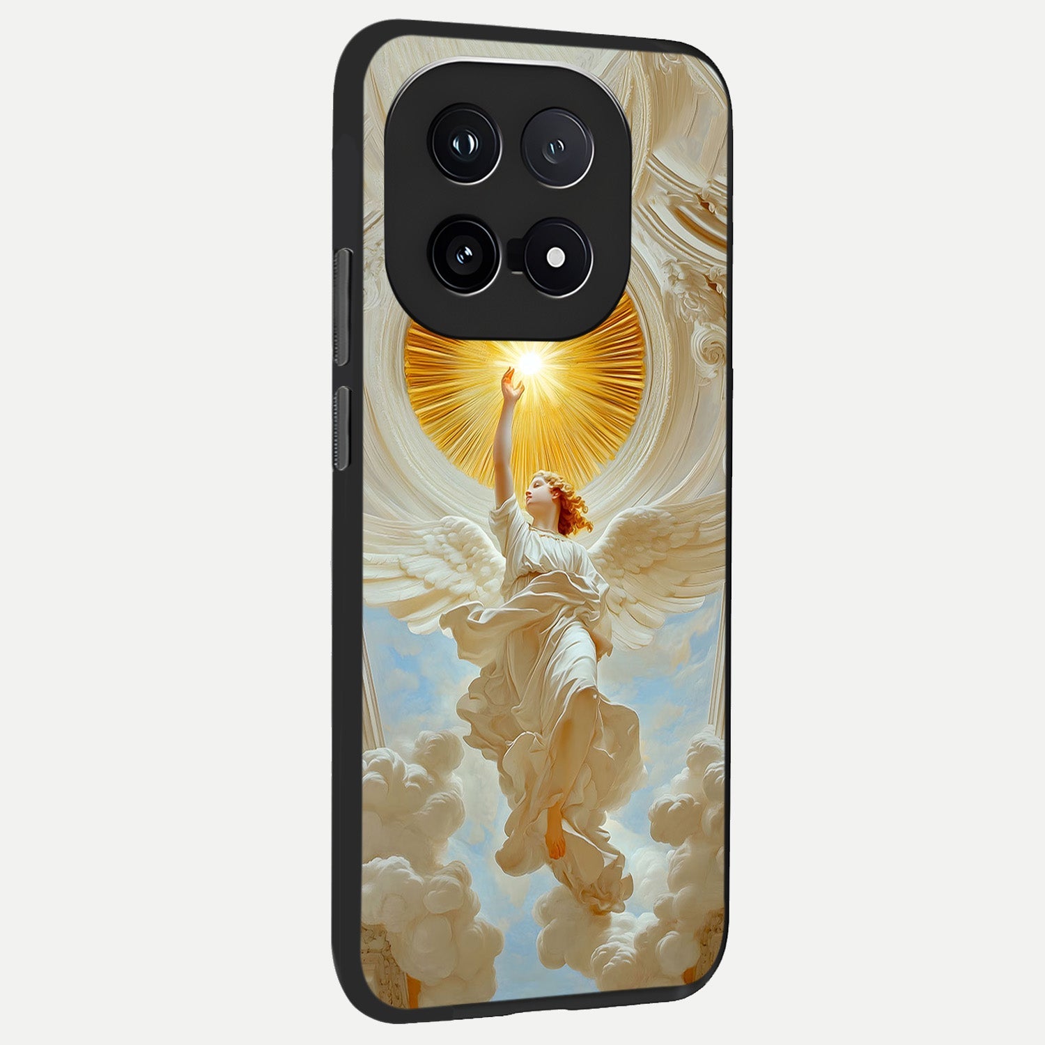  Divine Light Angel back cover for iQOO 15 slim fit glass case with vibrant aesthetic design