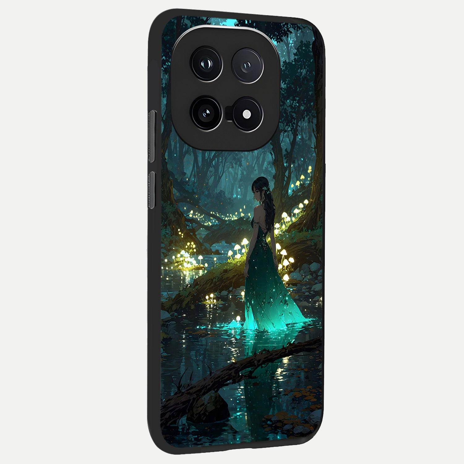  Enchanted Forest Glow back cover for iQOO 15 slim fit glass case with vibrant aesthetic design