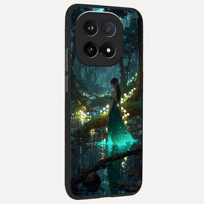  Enchanted Forest Glow back cover for iQOO 15 slim fit glass case with vibrant aesthetic design
