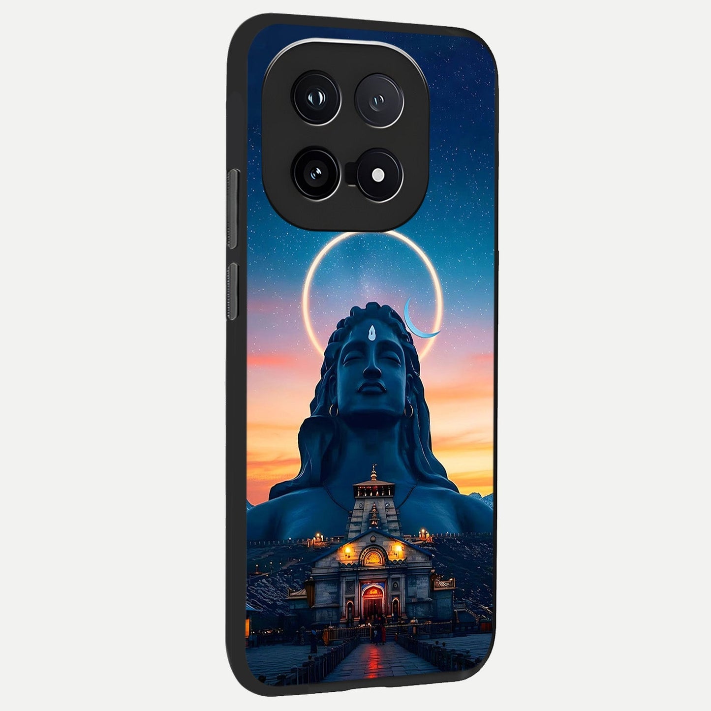  Eternal Shiva Aura back cover for iQOO 15 slim fit glass case with vibrant aesthetic design