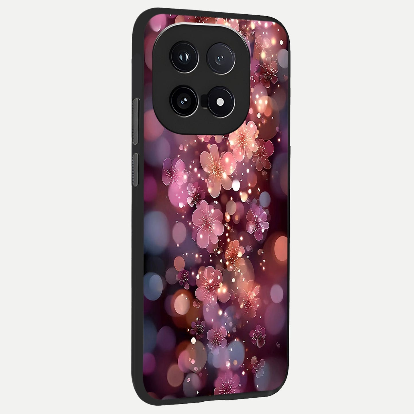  Glowing Petal Bliss back cover for iQOO 15 slim fit glass case with vibrant aesthetic design