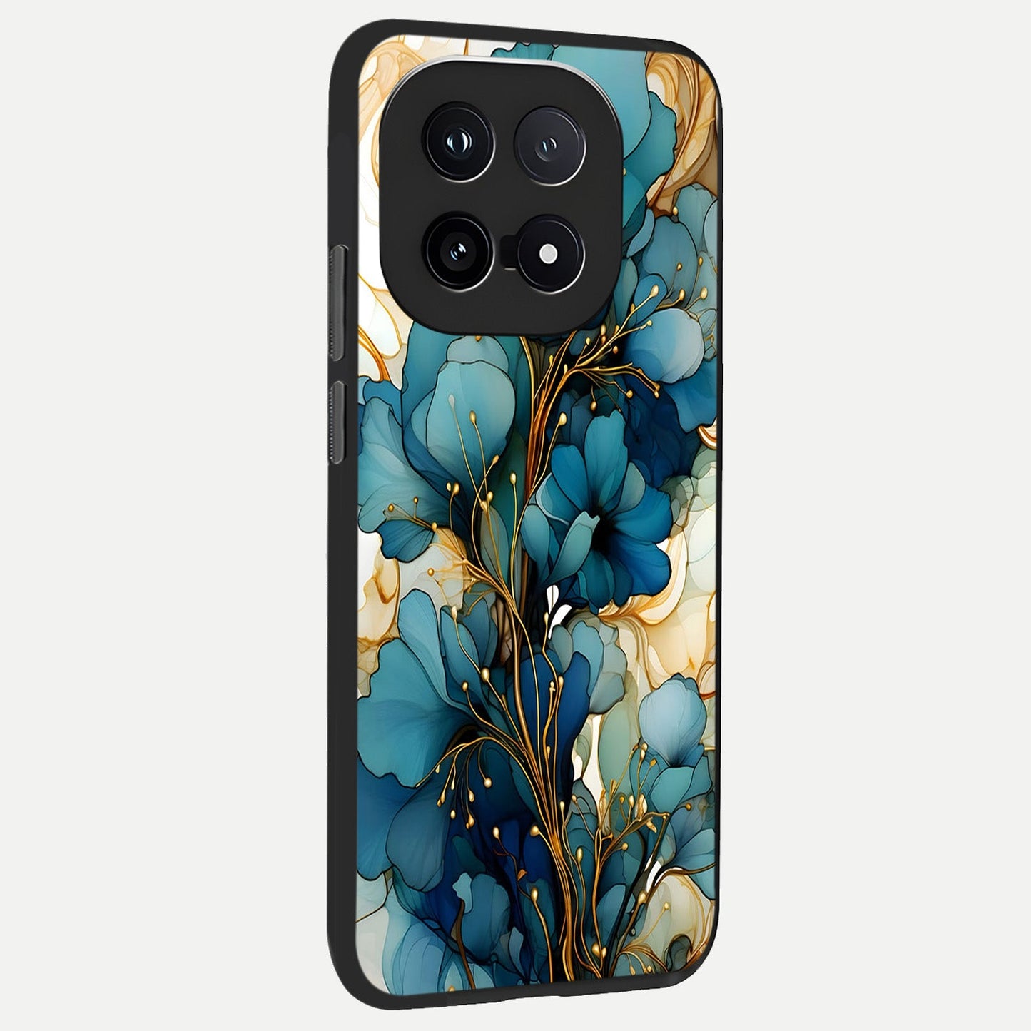  Golden Bloom Symphony back cover for iQOO 15 slim fit glass case with vibrant aesthetic design