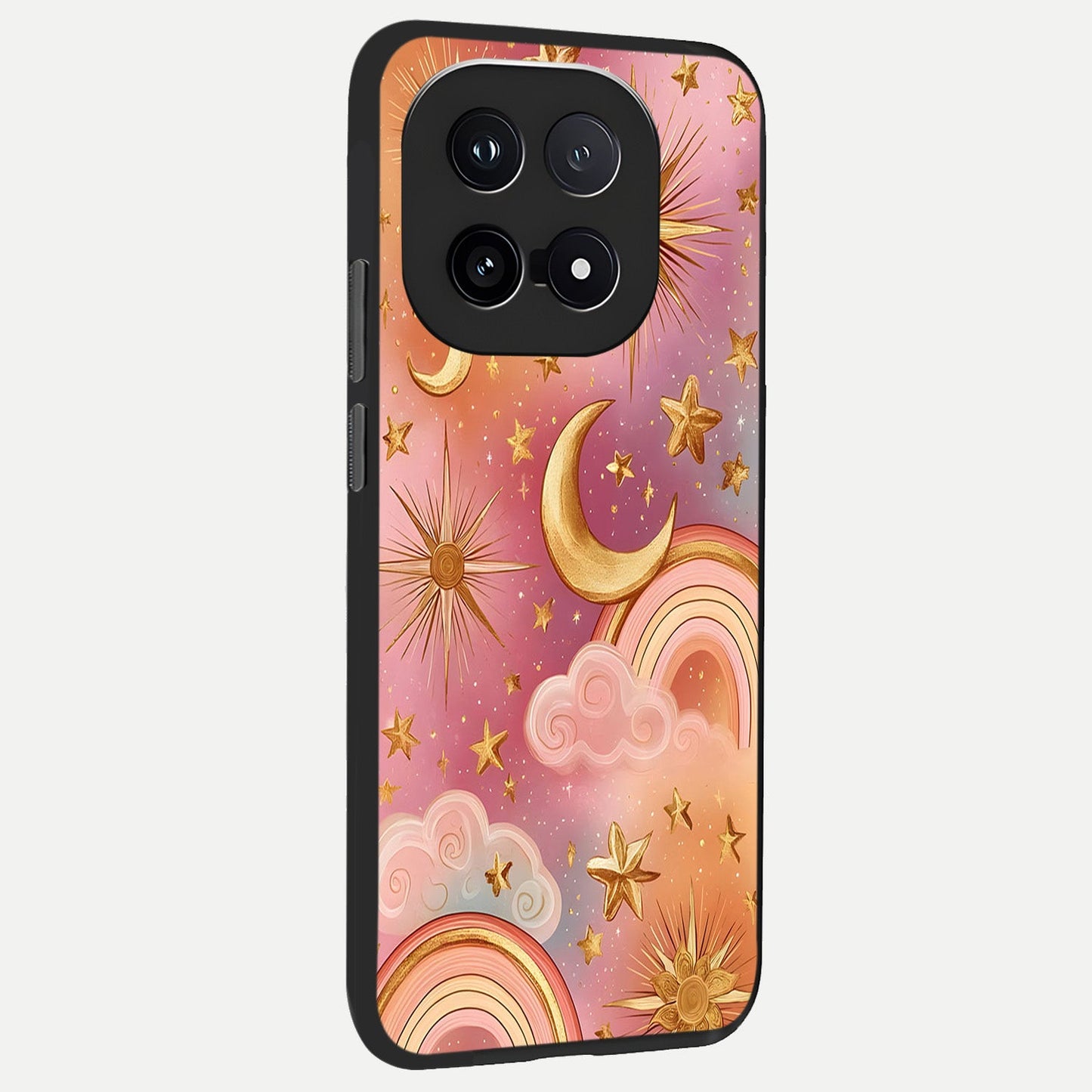  Golden Celestial Dreams back cover for iQOO 15 slim fit glass case with vibrant aesthetic design