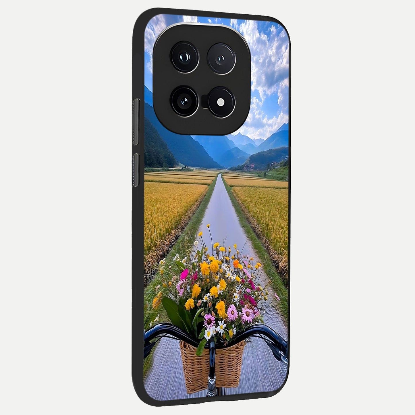  Golden Field Journey back cover for iQOO 15 slim fit glass case with vibrant aesthetic design
