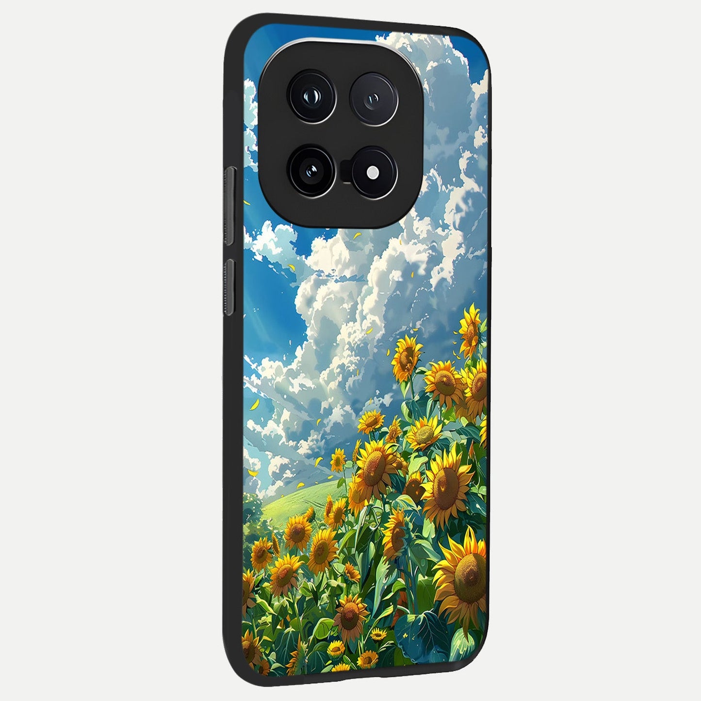  Golden Sun Glory back cover for iQOO 15 slim fit glass case with vibrant aesthetic design