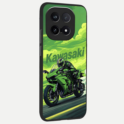  Greenery Sky back cover for iQOO 15 slim fit glass case with vibrant aesthetic design