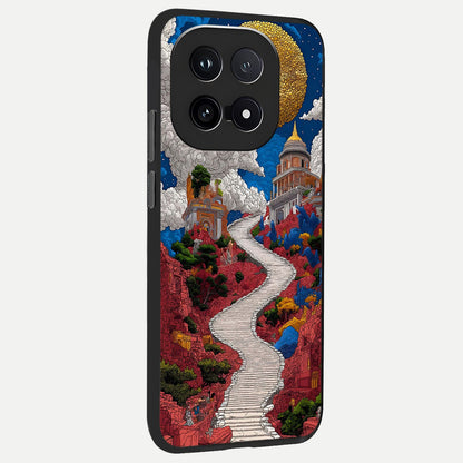  Heavenly Moon Path back cover for iQOO 15 slim fit glass case with vibrant aesthetic design