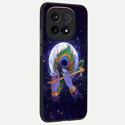  Krishna Hands Art back cover for iQOO 15 slim fit glass case with vibrant aesthetic design