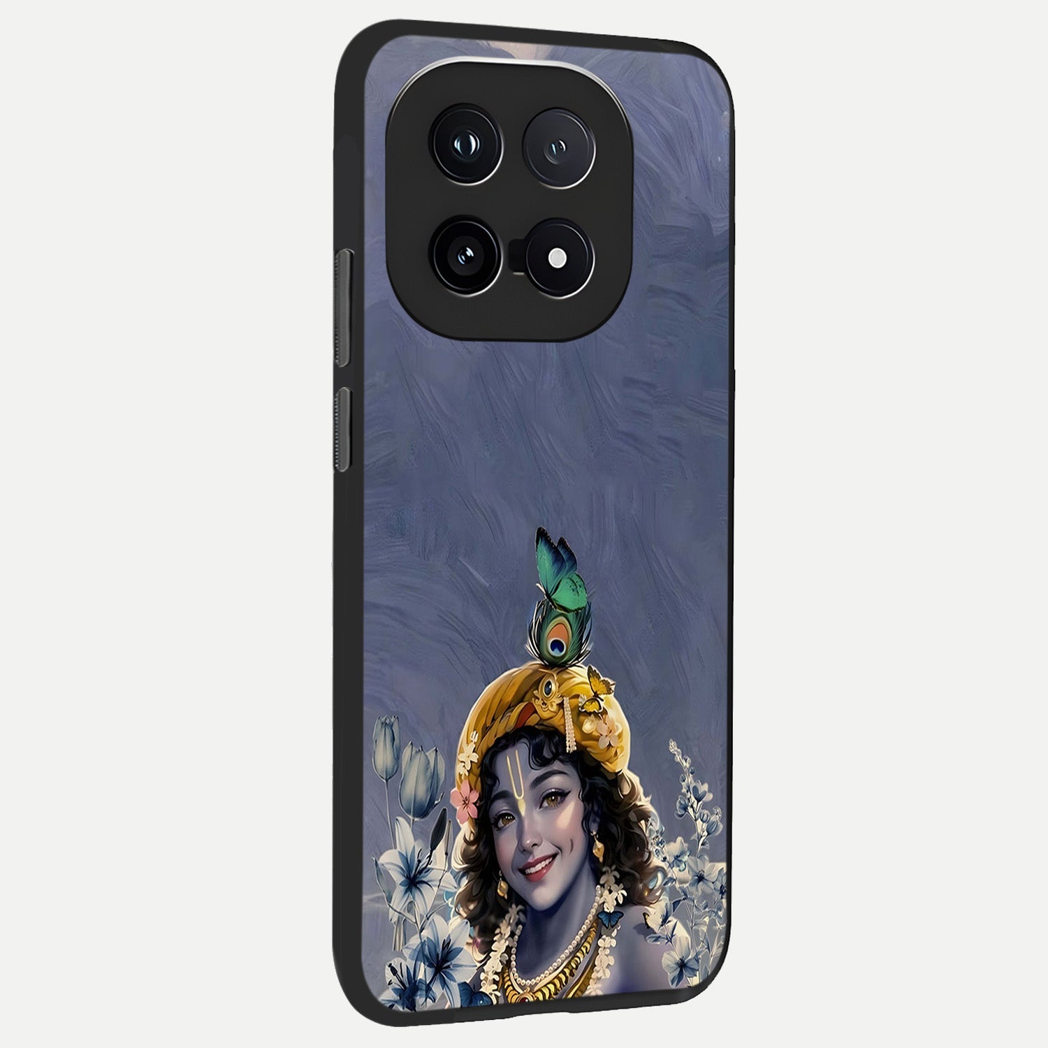  Lord Krishna back cover for iQOO 15 slim fit glass case with vibrant aesthetic design