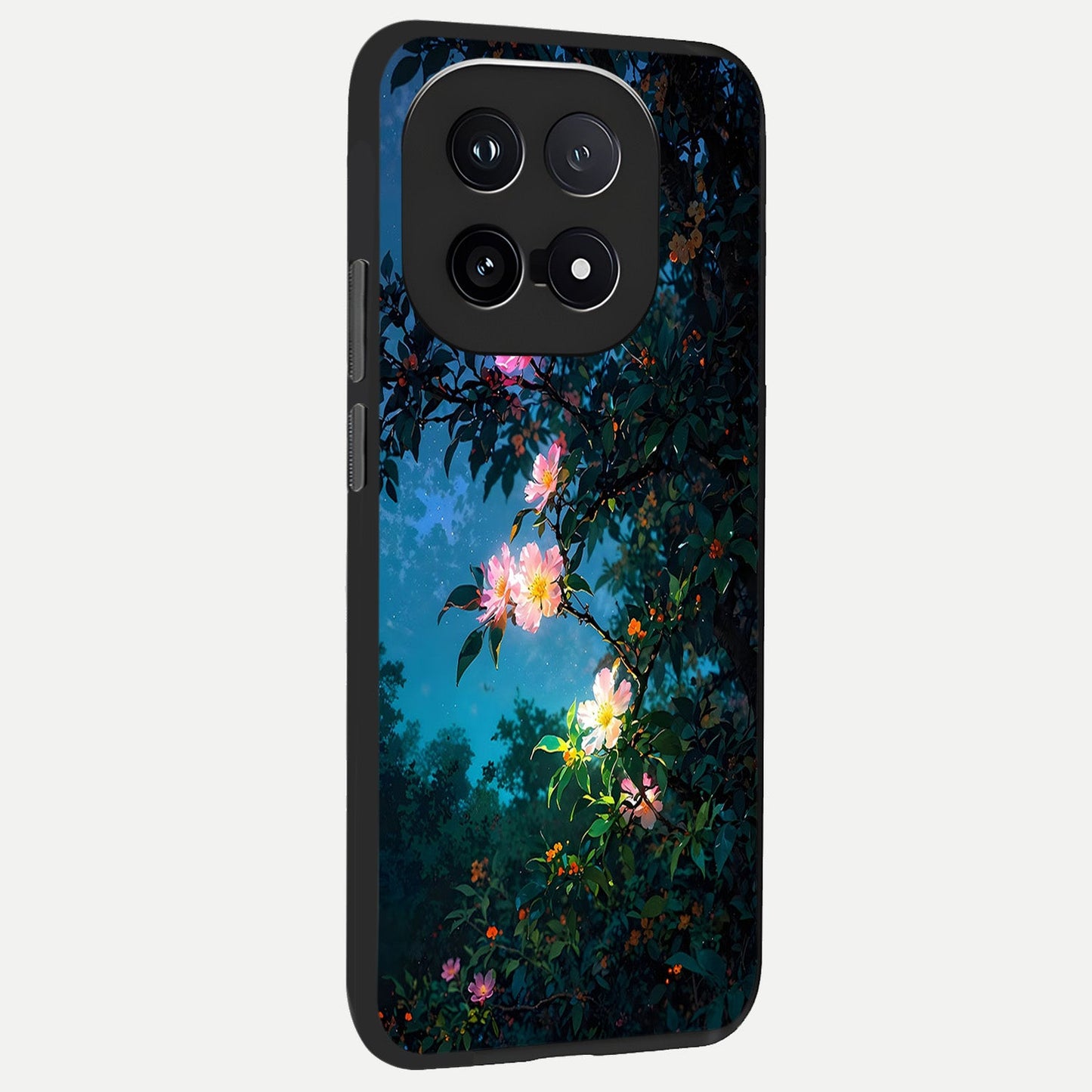  Midnight Bloom Glow back cover for iQOO 15 slim fit glass case with vibrant aesthetic design