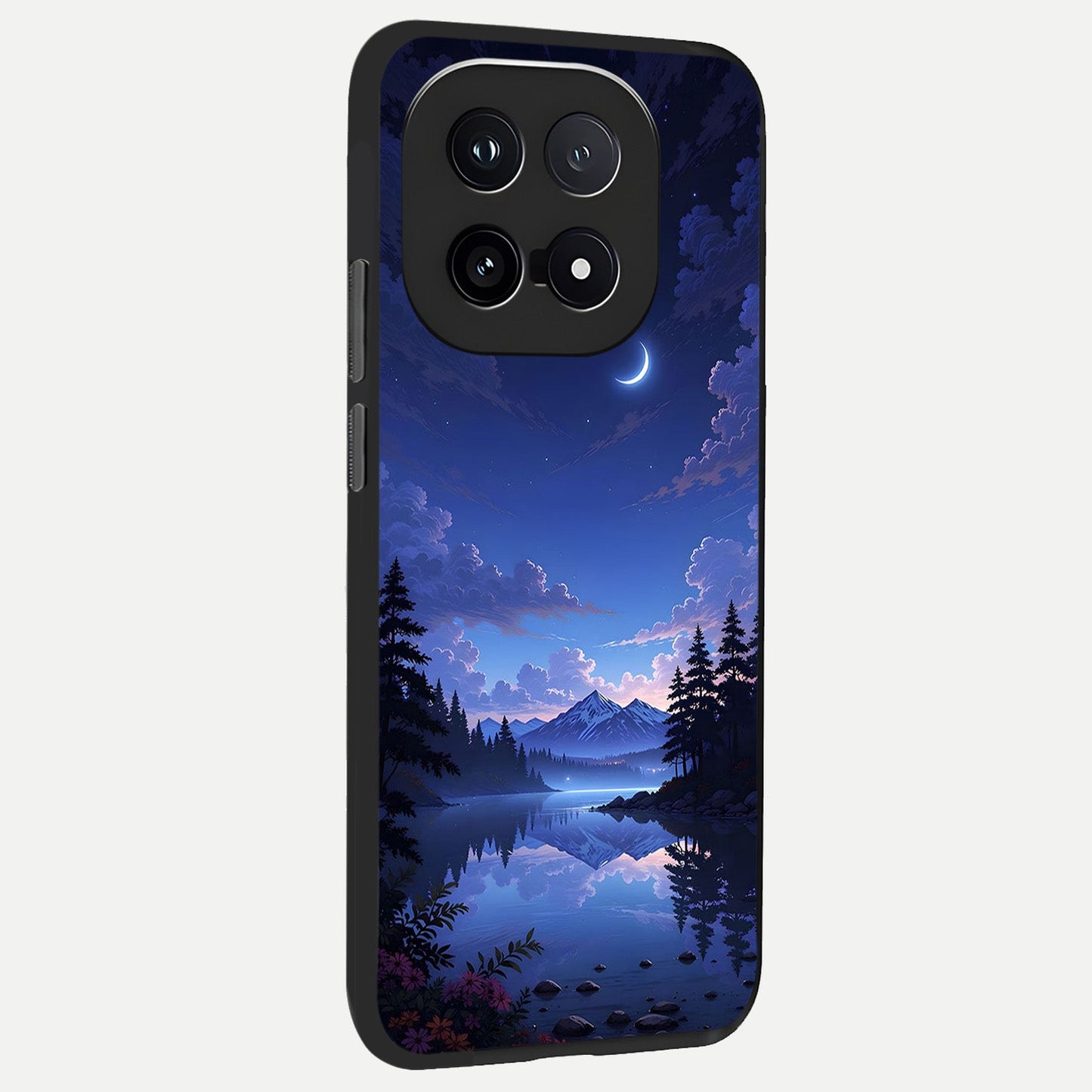  Midnight Lake Peace back cover for iQOO 15 slim fit glass case with vibrant aesthetic design
