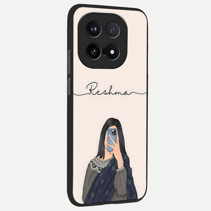  Mirror Mood Muse With Custom Name back cover for iQOO 15 slim fit glass case with vibrant aesthetic design
