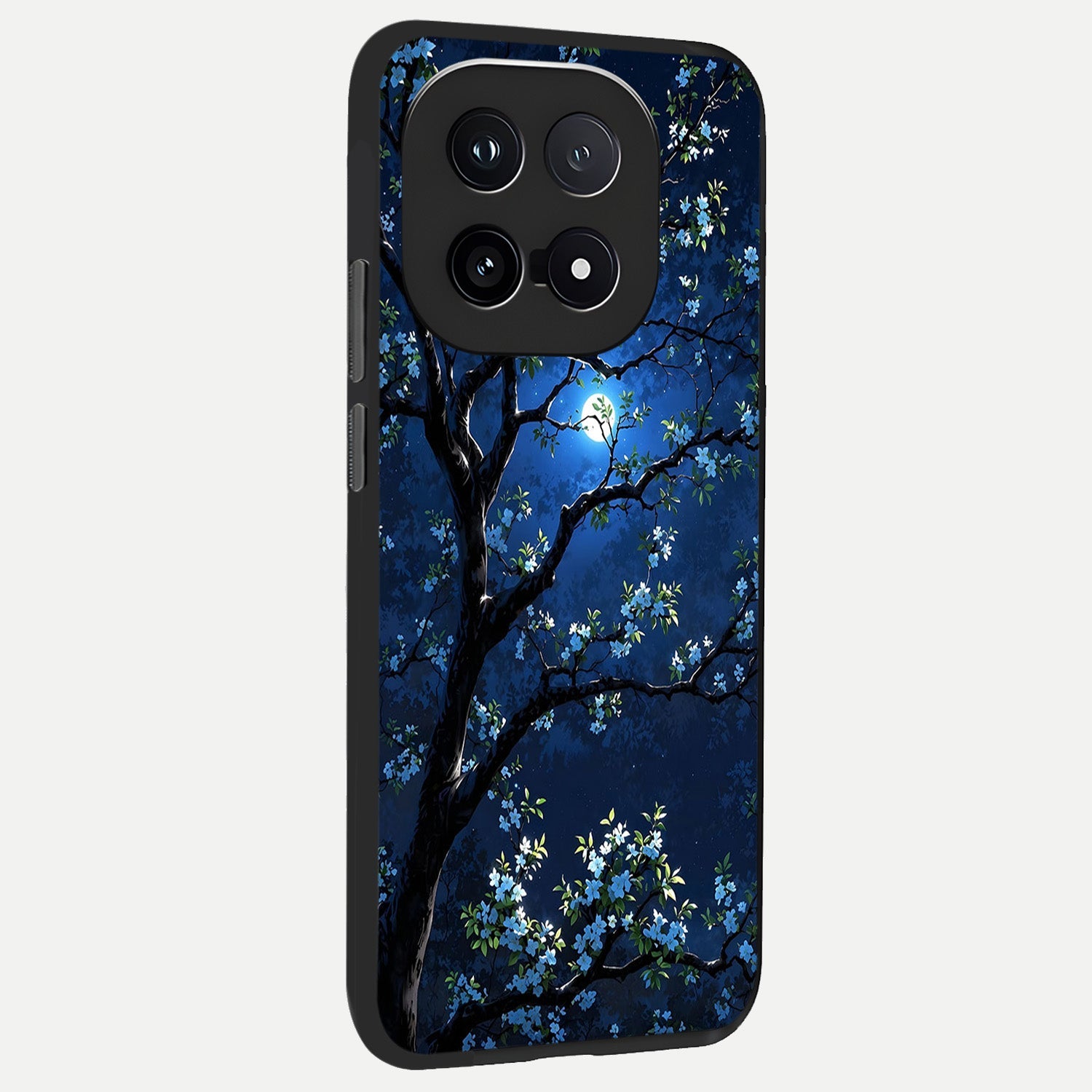  Mystic Floral Night back cover for iQOO 15 slim fit glass case with vibrant aesthetic design