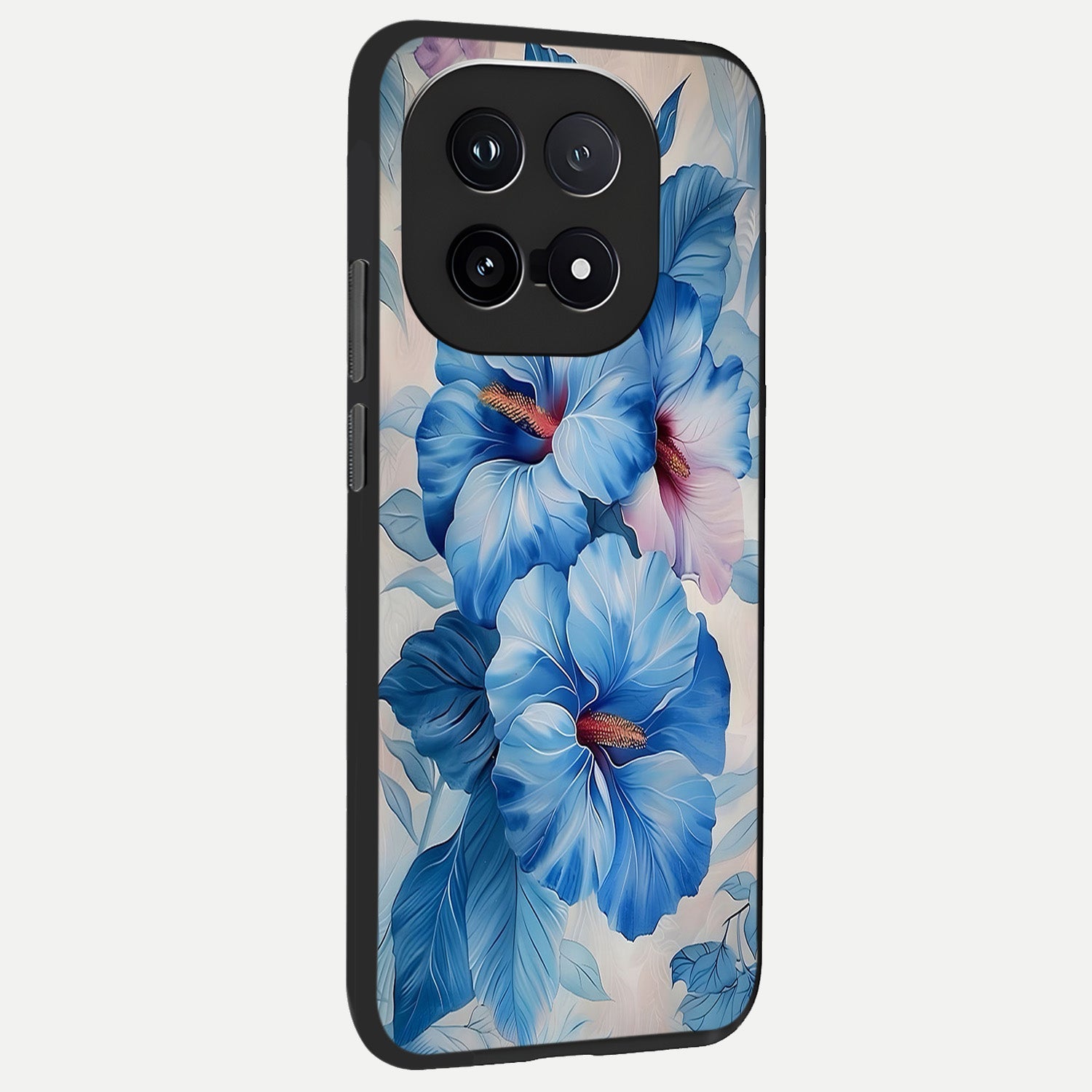  Ocean Hibiscus Grace back cover for iQOO 15 slim fit glass case with vibrant aesthetic design