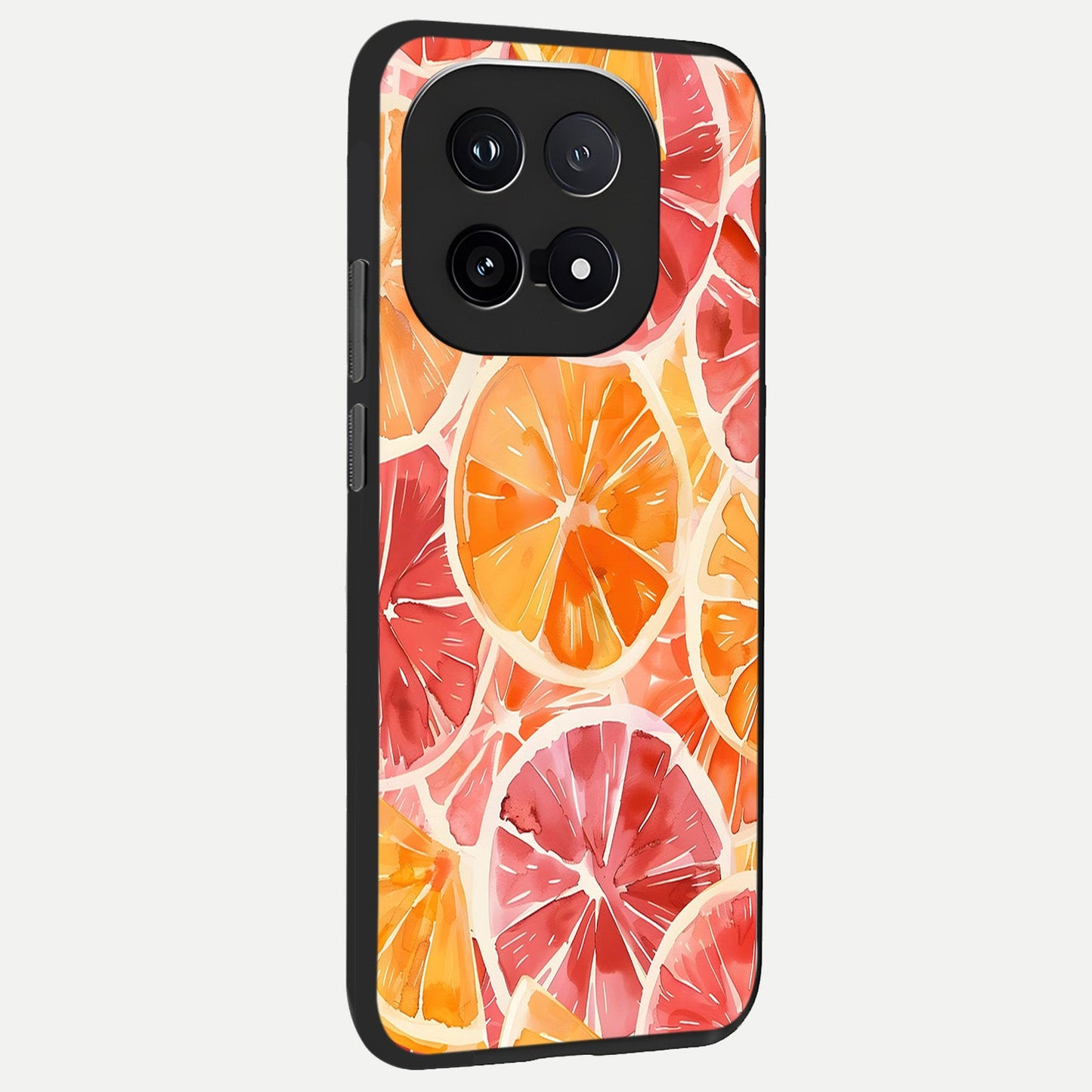  Orange Fruits Pattern back cover for iQOO 15 slim fit glass case with vibrant aesthetic design