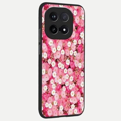  Pink Daisy Bliss back cover for iQOO 15 slim fit glass case with vibrant aesthetic design
