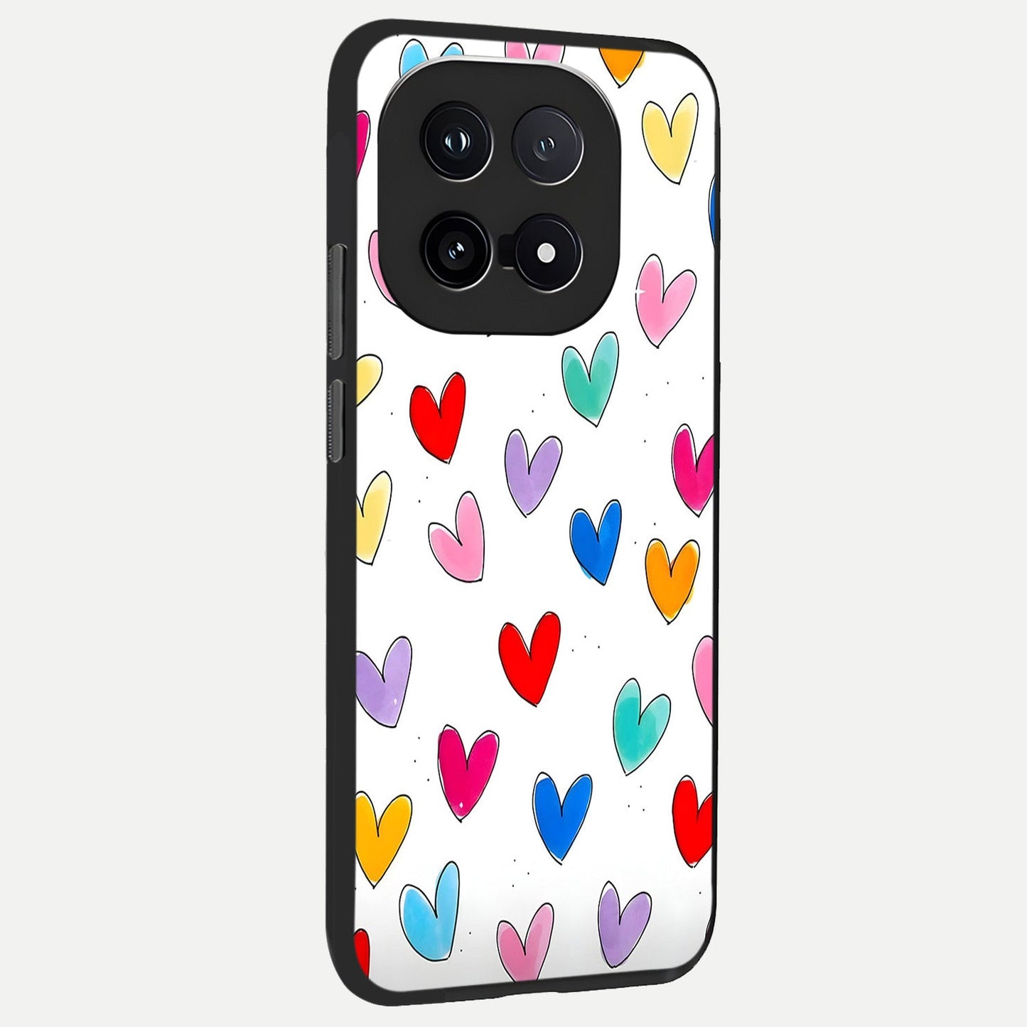  Playful Love Doodles back cover for iQOO 15 slim fit glass case with vibrant aesthetic design