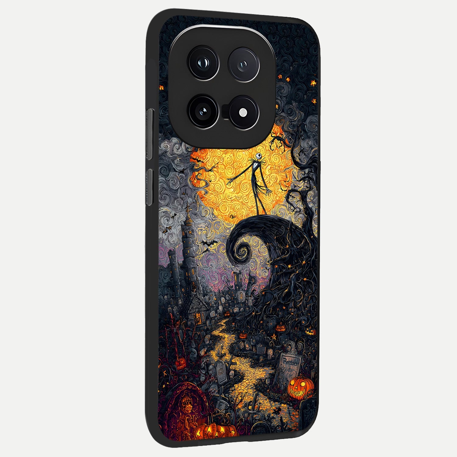  Pumpkin Moon Night back cover for iQOO 15 slim fit glass case with vibrant aesthetic design
