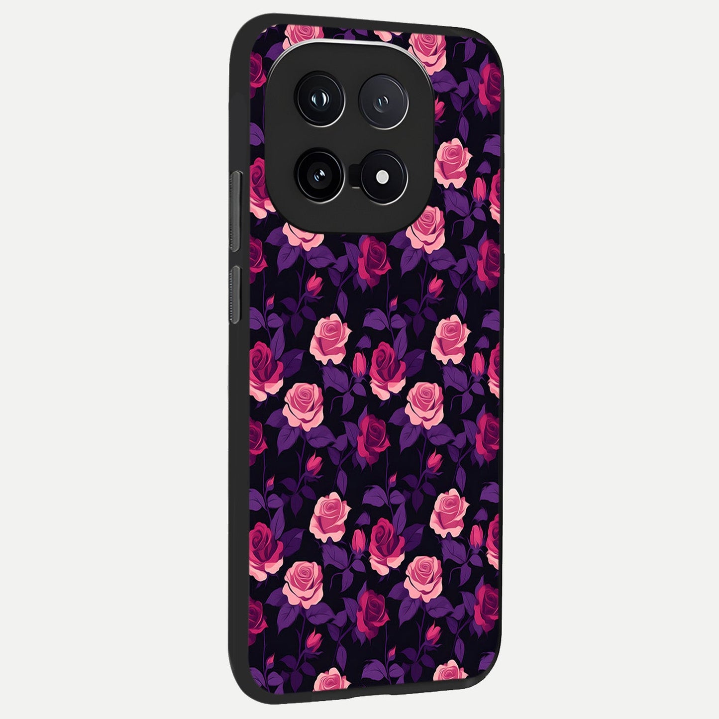  Rose Garden Twilight back cover for iQOO 15 slim fit glass case with vibrant aesthetic design