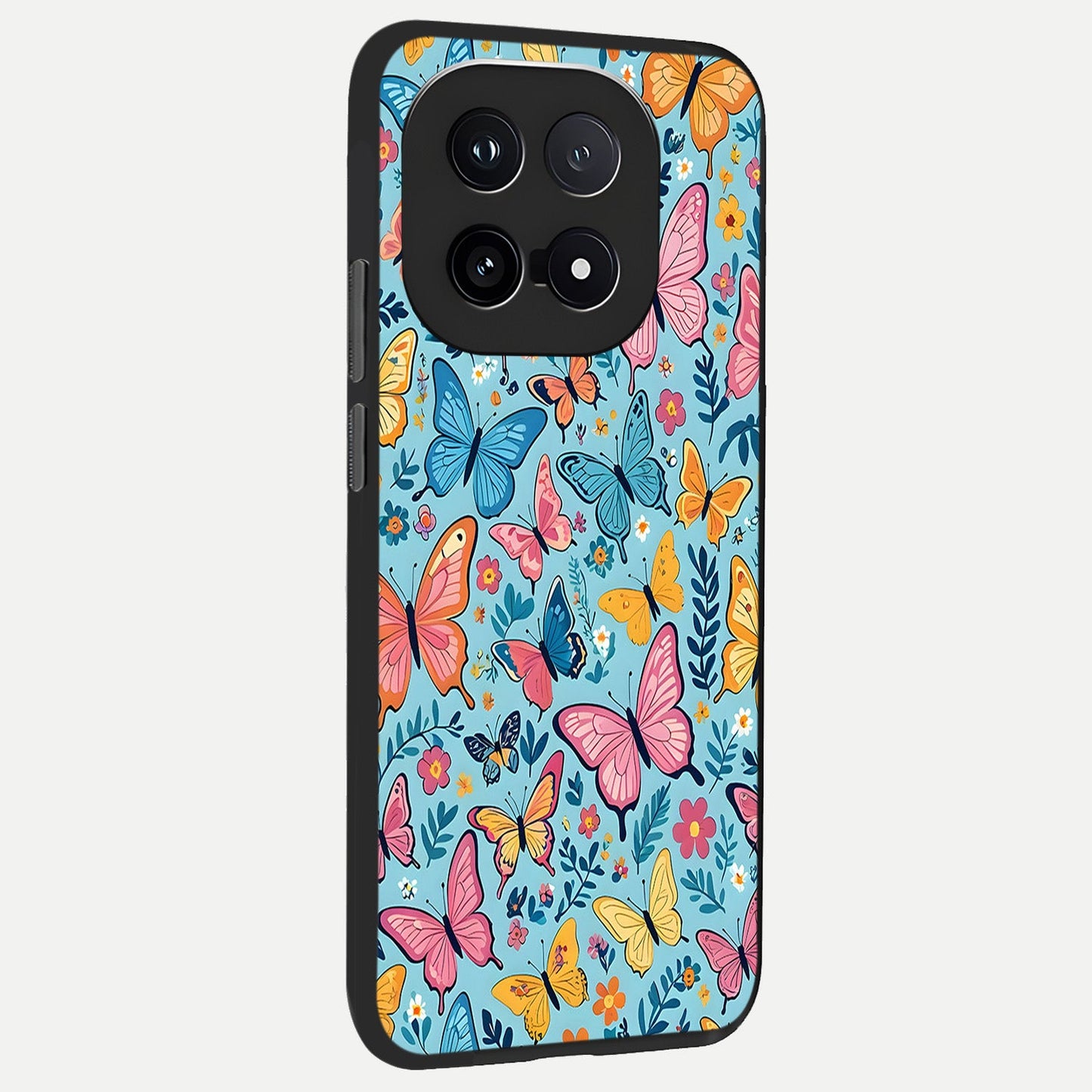  Spring Wing Garden back cover for iQOO 15 slim fit glass case with vibrant aesthetic design