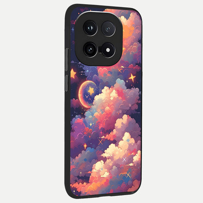  Starlit Dream Clouds back cover for iQOO 15 slim fit glass case with vibrant aesthetic design