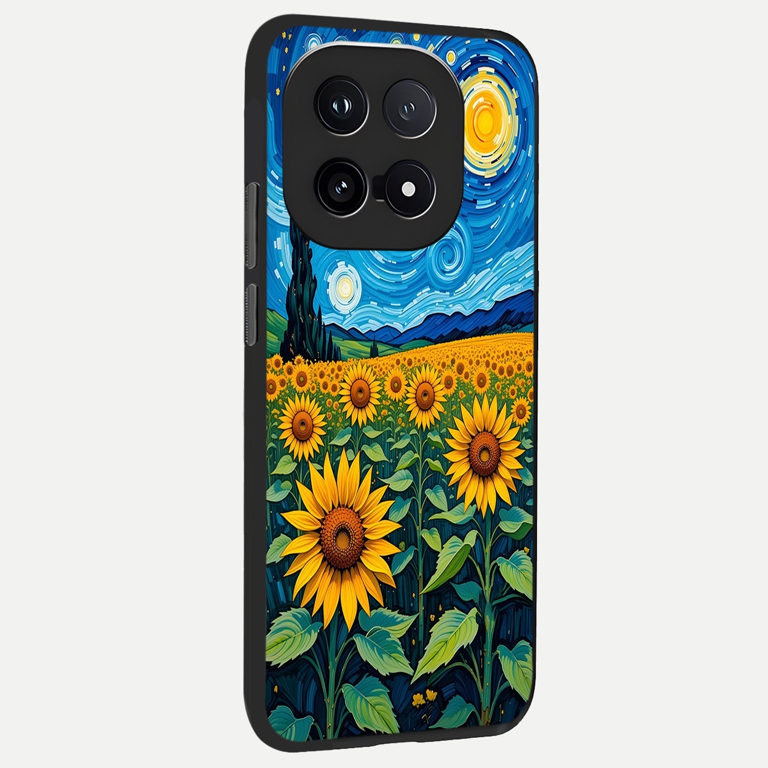  Starry Sunflower Dreams back cover for iQOO 15 slim fit glass case with vibrant aesthetic design