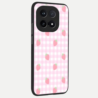  Strawberry Picnic Love back cover for iQOO 15 slim fit glass case with vibrant aesthetic design