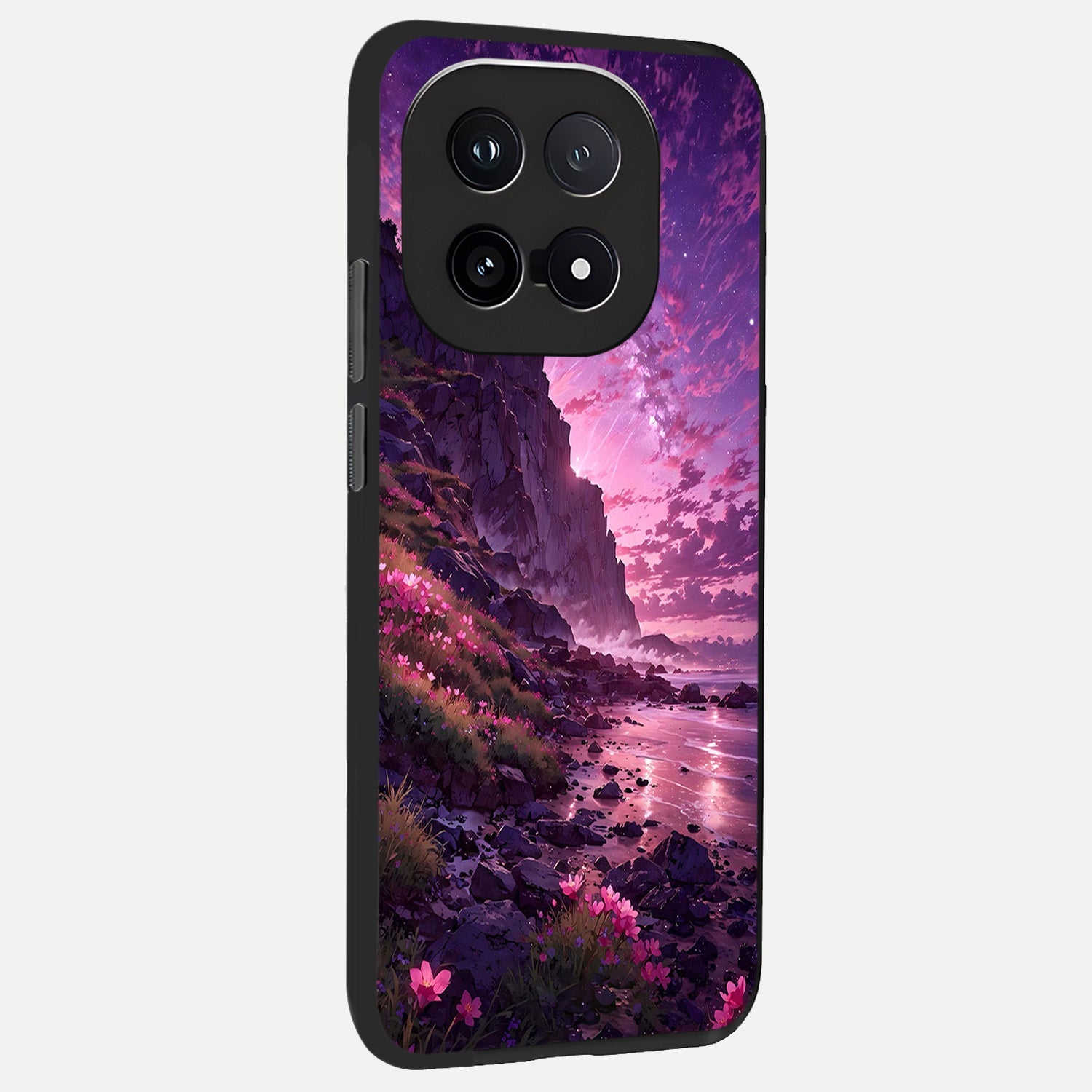  Twilight Blossom Coast back cover for iQOO 15 slim fit glass case with vibrant aesthetic design