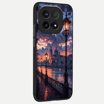  Twilight River Lights back cover for iQOO 15 slim fit glass case with vibrant aesthetic design