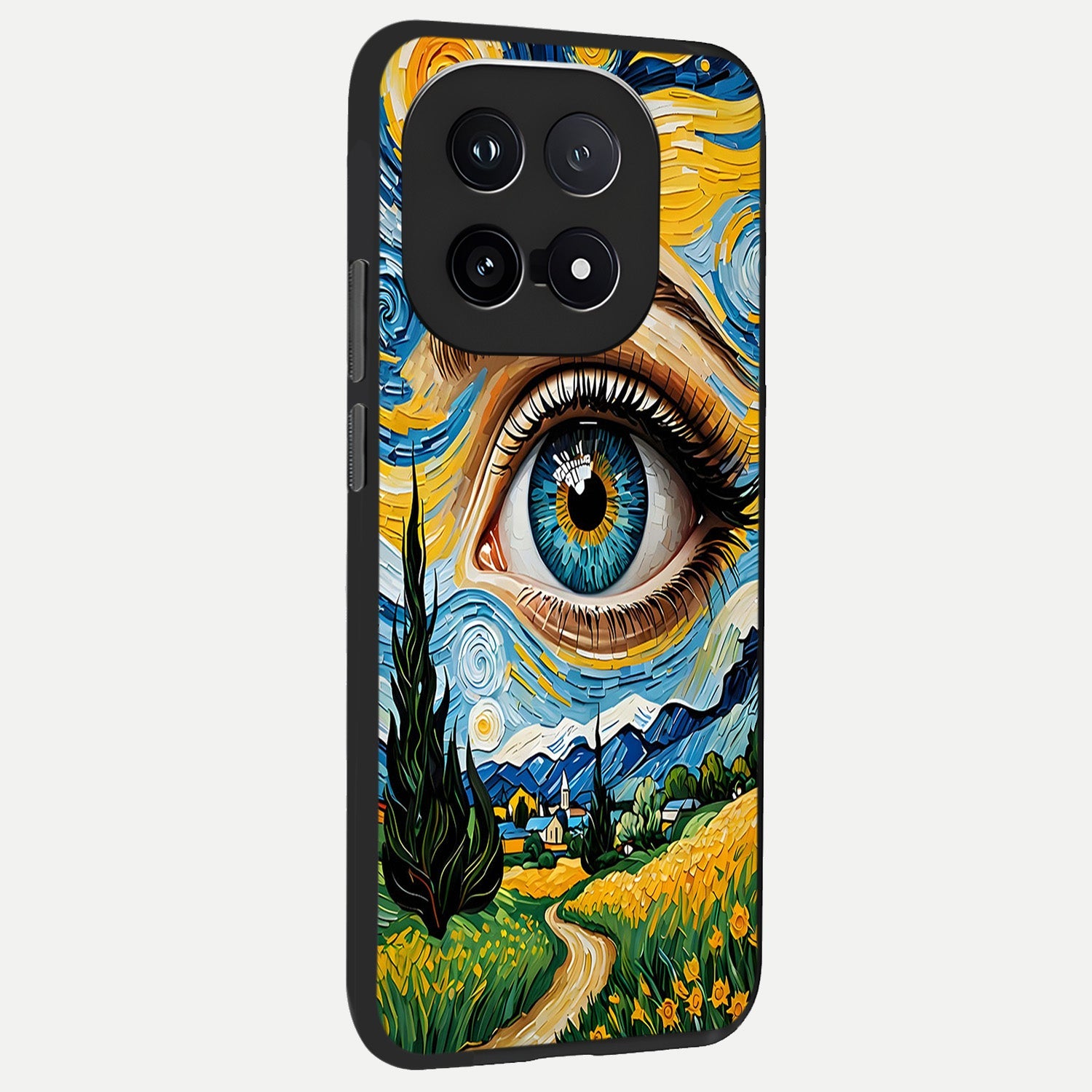  Van Gogh Eye back cover for iQOO 15 slim fit glass case with vibrant aesthetic design