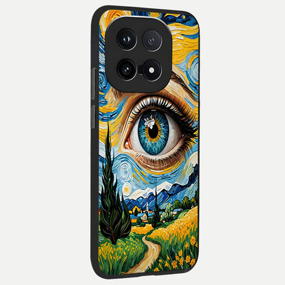  Van Gogh Eye back cover for iQOO 15 slim fit glass case with vibrant aesthetic design