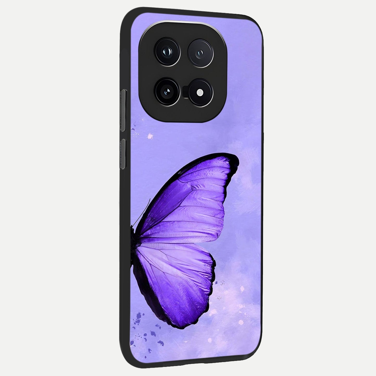  Violet Dream Wing back cover for iQOO 15 slim fit glass case with vibrant aesthetic design