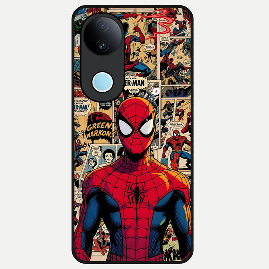  Aesthetic Spider Glass Case for  iQOO Z10R back cover – full design glossy printed glass finish