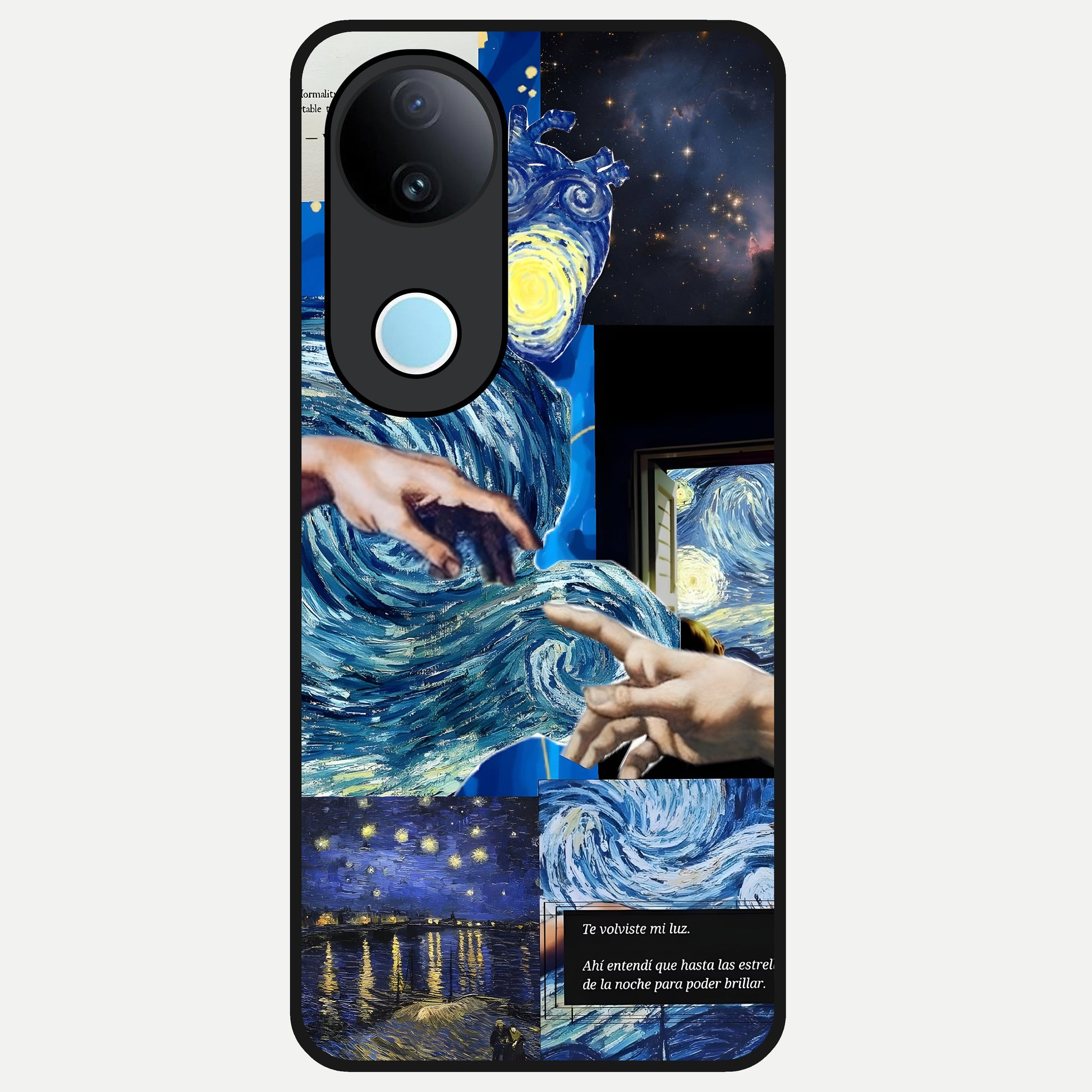 Aesthetic Vando Hands Glass Case for iQOO Z10R back cover – full design glossy printed glass finish