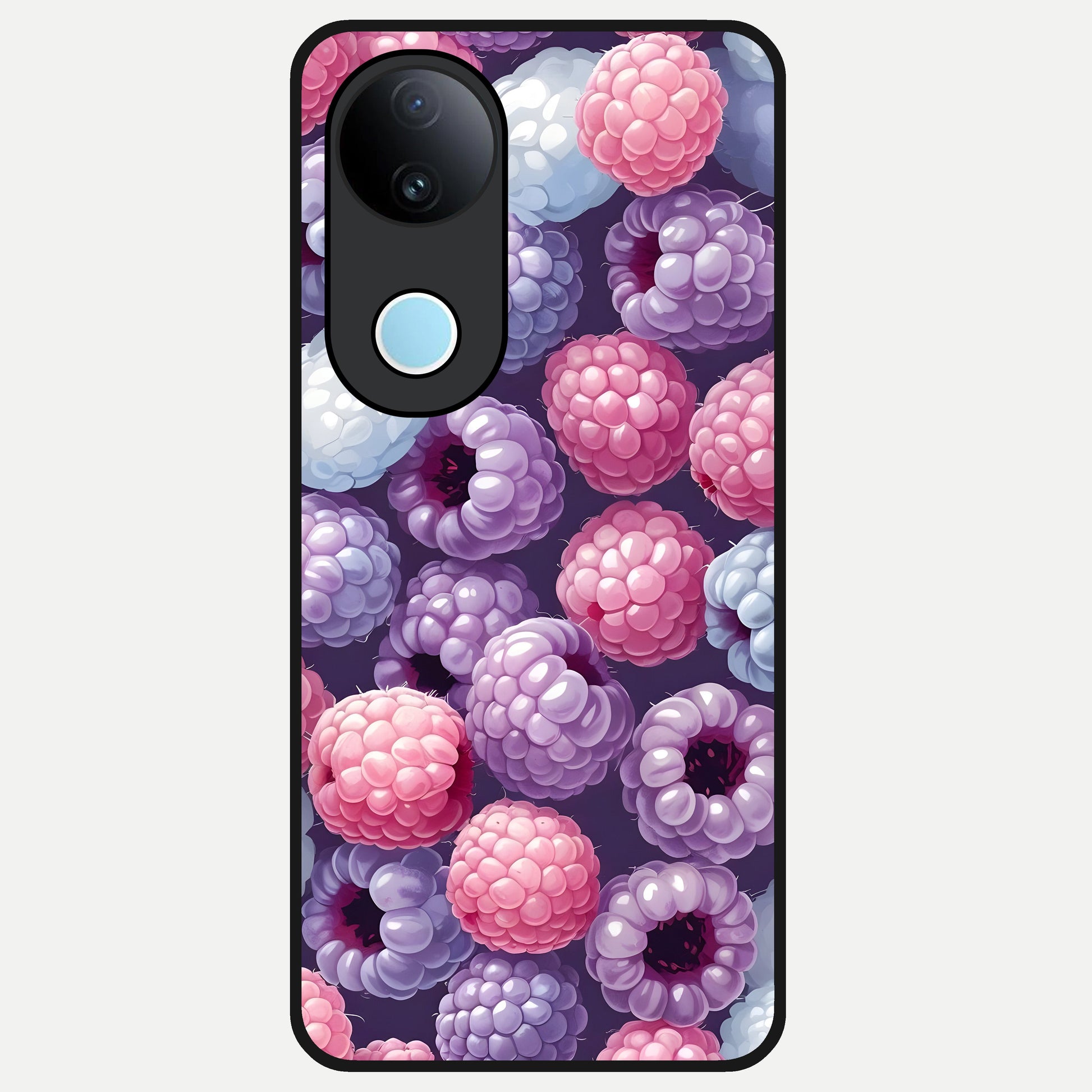  Berry Candy Pop Glass Case for iQOO Z10R back cover – full design glossy printed glass finish