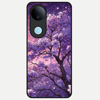  Blossom Tree Glass Case for  iQOO Z10R back cover – full design glossy printed glass finish