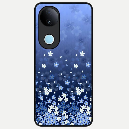  Blue Starry Glass Case for  iQOO Z10R back cover – full design glossy printed glass finish