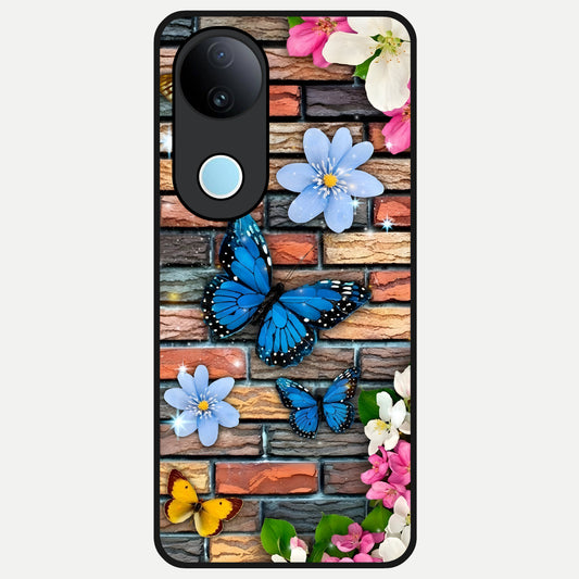  Brick Bloom Flight Glass Case for iQOO Z10R back cover – full design glossy printed glass finish