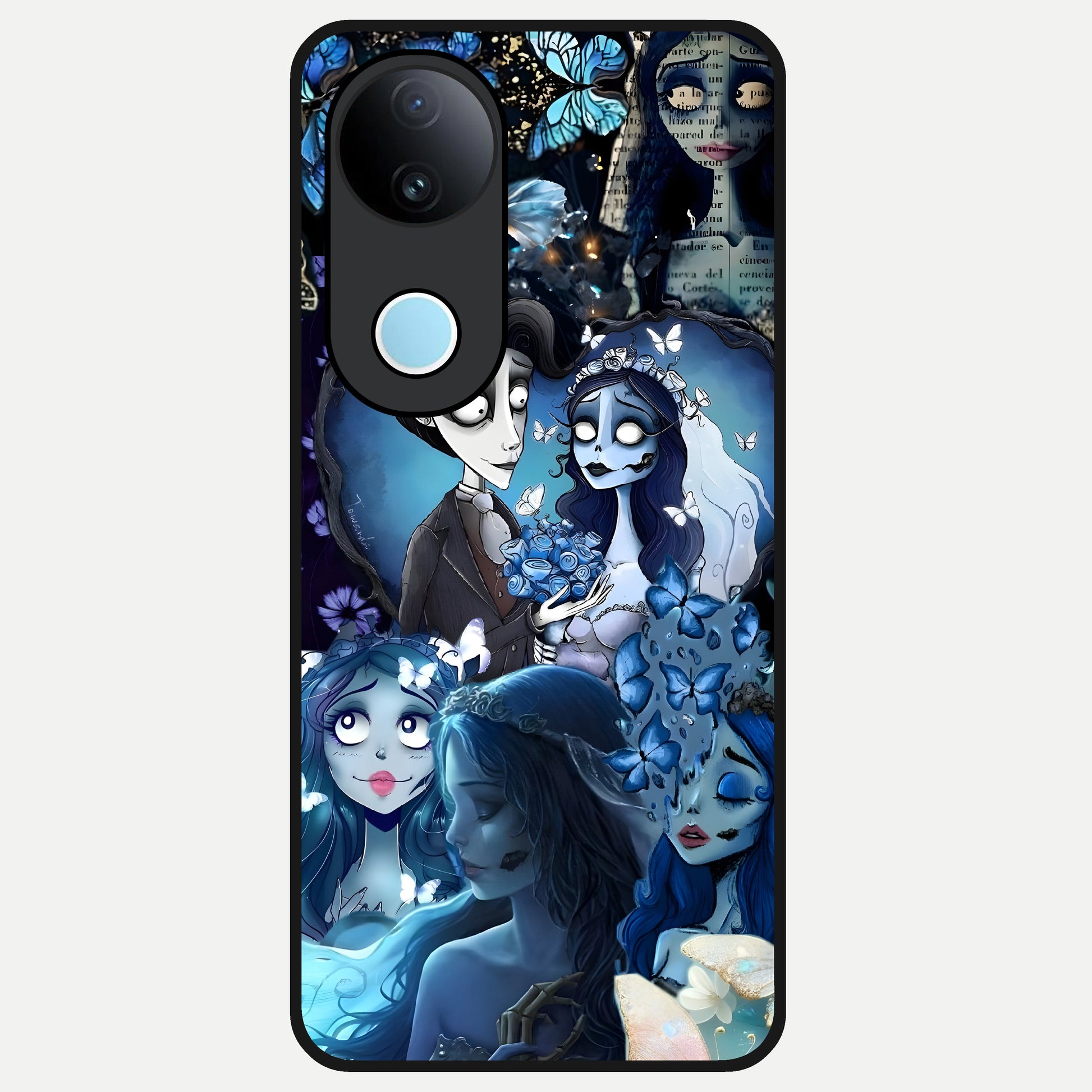  Butterfly Ghost Soul Glass Case for iQOO Z10R back cover – full design glossy printed glass finish
