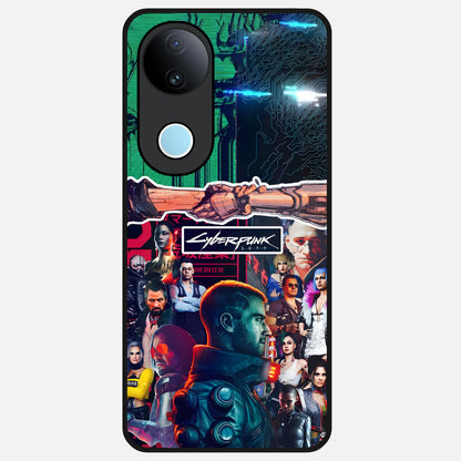 CYBERPUNK Legacy Glass Case for iQOO Z10R back cover – full design glossy printed glass finish
