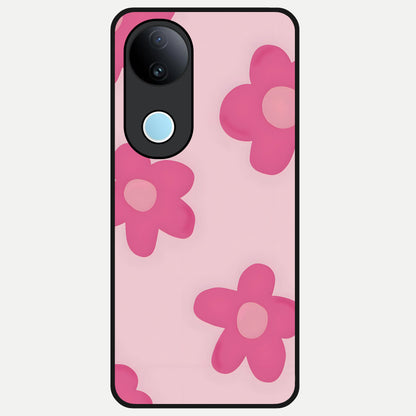  Candy Bloom Dreams Glass Case for iQOO Z10R back cover – full design glossy printed glass finish