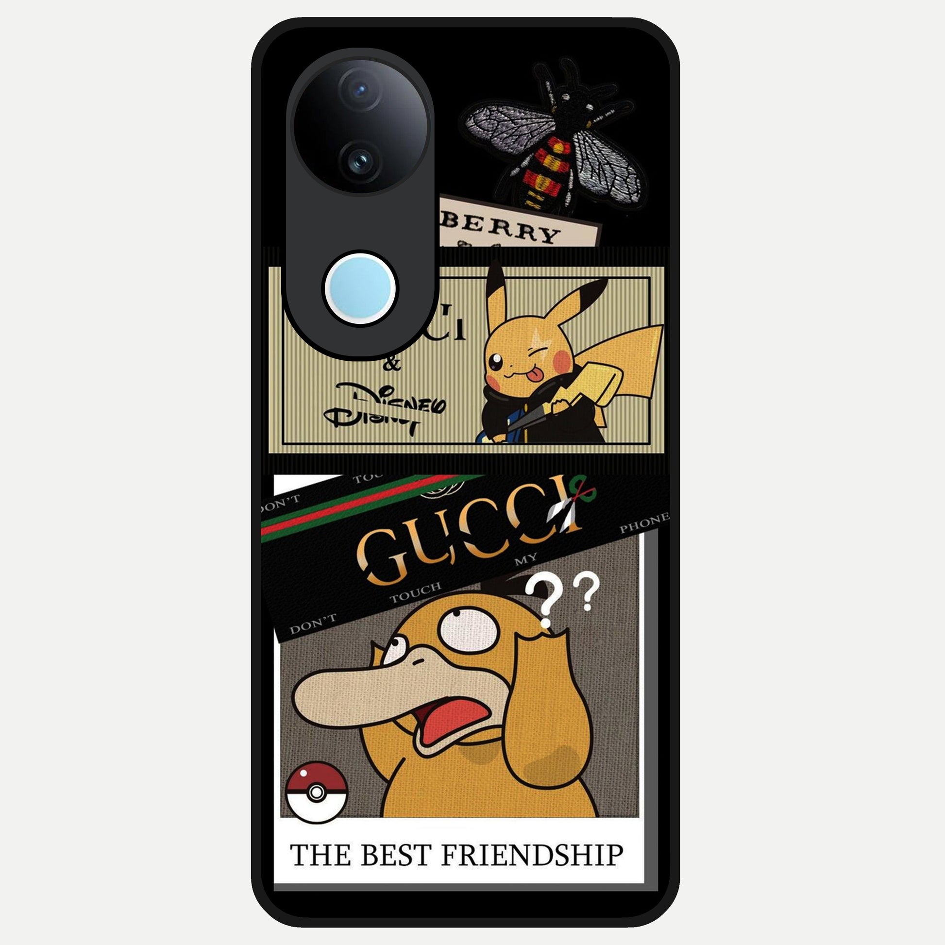  Cartoon Brand Play Mashup Glass Case for  iQOO Z10R back cover – full design glossy printed glass finish