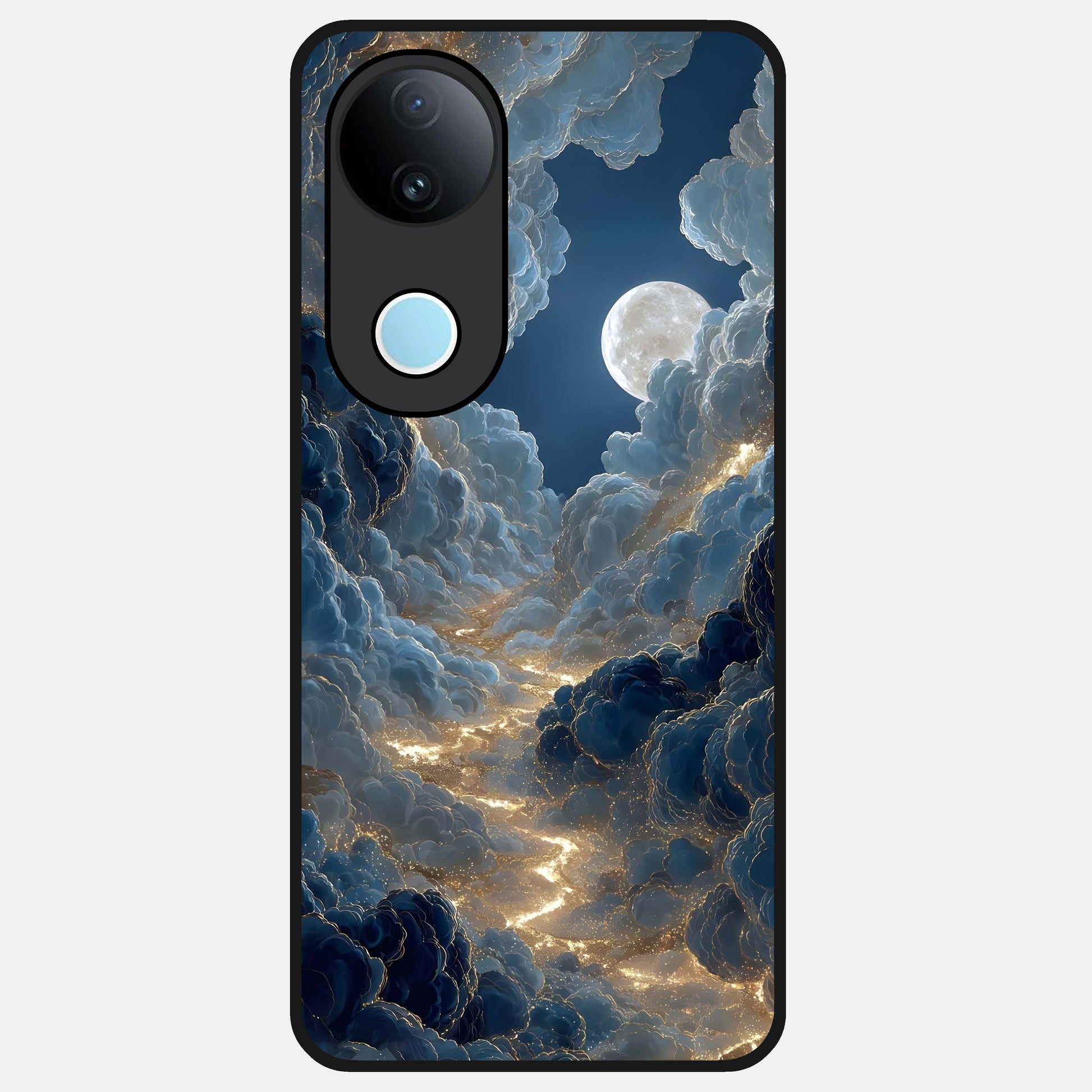  Celestial Cloud Road Glass Case for iQOO Z10R back cover – full design glossy printed glass finish