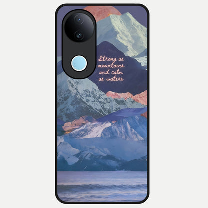  Celestial Mountain Calm Glass Case for iQOO Z10R back cover – full design glossy printed glass finish