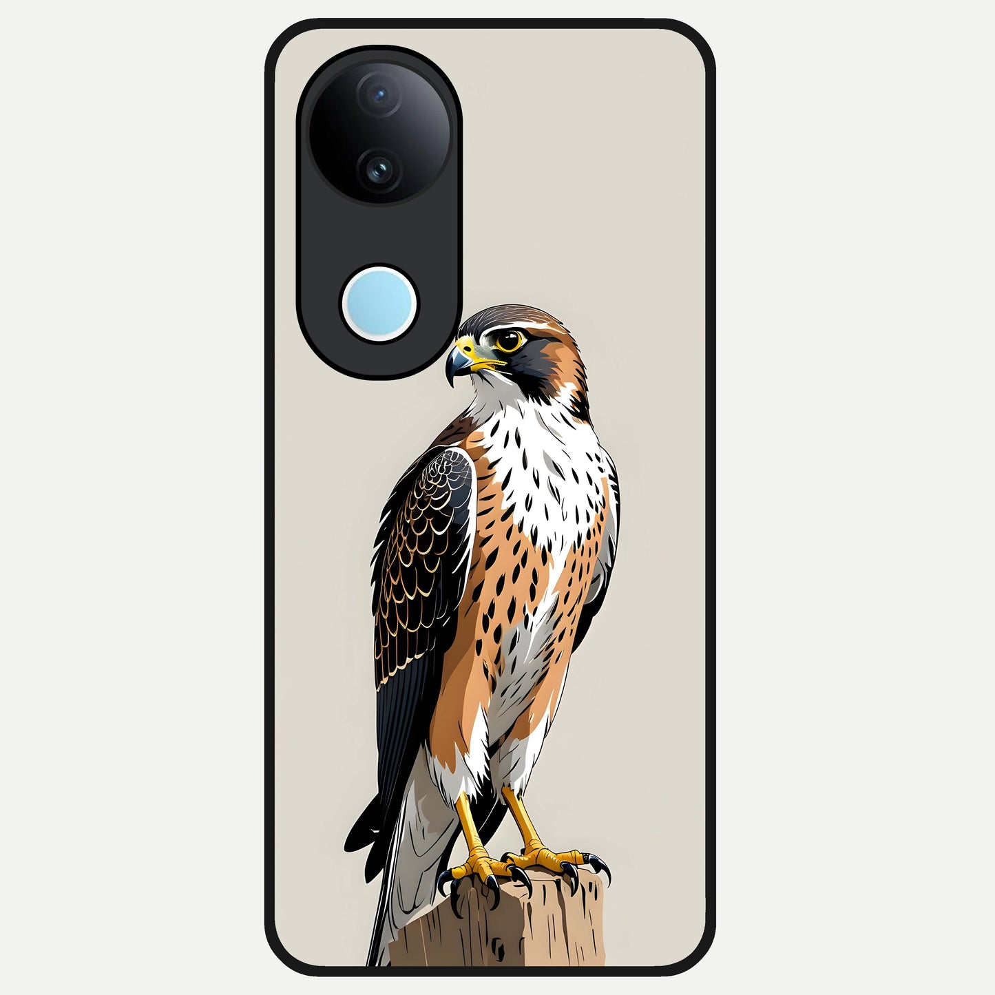  Clever Eagle Glass Case for iQOO Z10R back cover – full design glossy printed glass finish